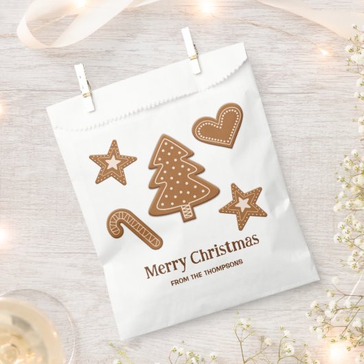 Kerstkoekvormen en -tekst van gemberkoek bedankzakje (Geknipt)