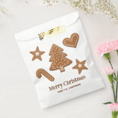 Kerstkoekvormen en -tekst van gemberkoek bedankzakje (Gezegeld)