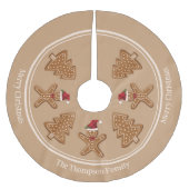 Kerstkoekvormen van gemberkoek met tekst kerstboom rok (Voorkant)