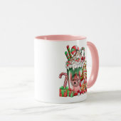 kerstkoepel en peppermint koffie mok (Voorkant rechts)