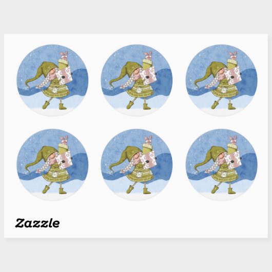 kerstkoepel met cadeautjes Sticker (Vel)
