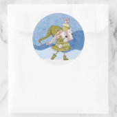 kerstkoepel met cadeautjes Sticker (Tas)