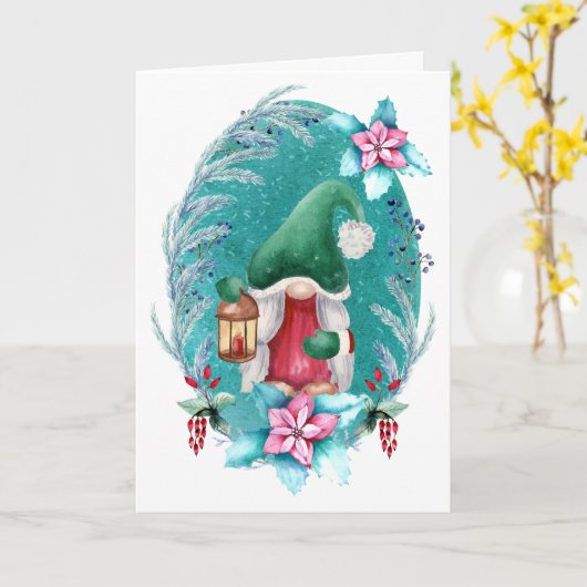 kerstkoepel met lantaarn kaart (Gele Bloem)