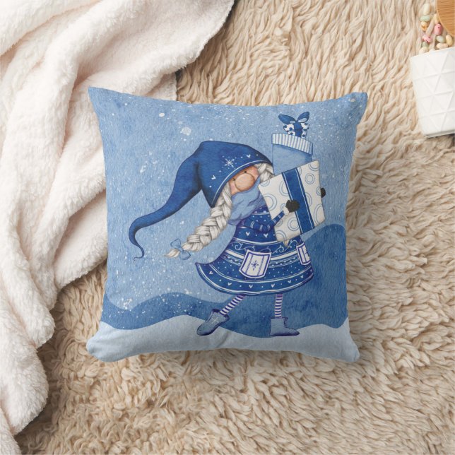 kerstkoepel met Sierkussen met cadeaus (Deken)