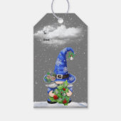 kerstkoepel met vakantieboom cadeaulabel (Voorkant)