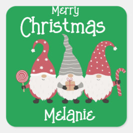 kerstkoepel voor kinderen vierkante sticker