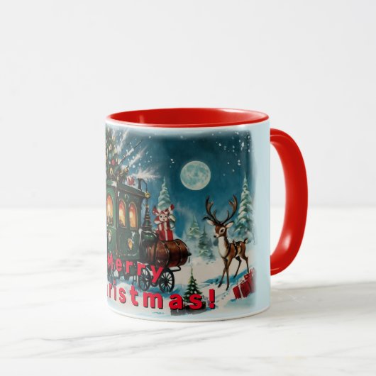 Kerstkoets - Santa's Delivery Wagon Mok (Voorkant rechts)