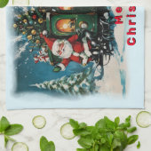 Kerstkoets - Santa's Delivery Wagon Theedoek (Gevouwen)