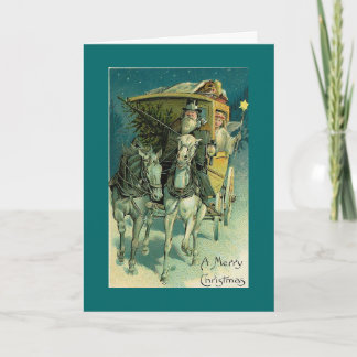 Kerstkoetstocht met Angel Feestdagen Kaart