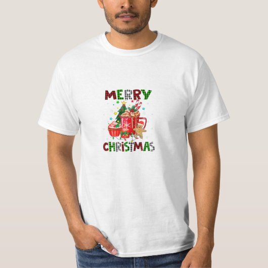 Kerstkoffie Biscuit Lover T-shirt (Voorkant)