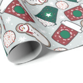 kerstkoffie cadeaupapier (Rol Hoek)