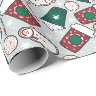 kerstkoffie cadeaupapier