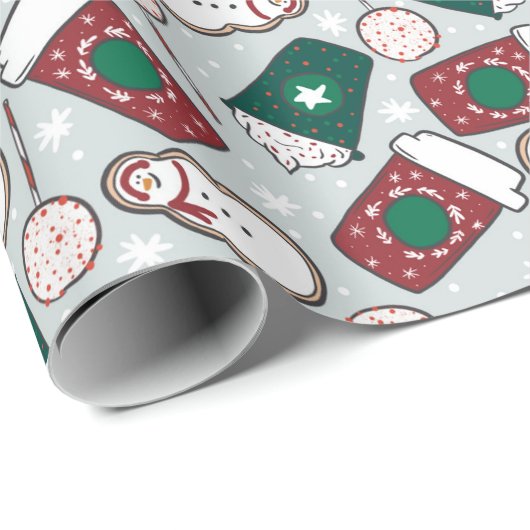 kerstkoffie cadeaupapier (Rol Hoek)