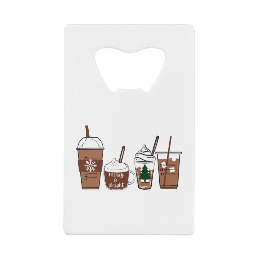 kerstkoffie creditkaart flessenopener (Voorkant)