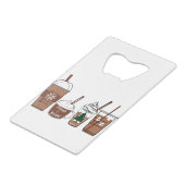 kerstkoffie creditkaart flessenopener (Achterkant Gekanteld)