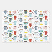 Kerstkoffie Cup van Gezellig Inpakpapier Vel (Voorkant 3)