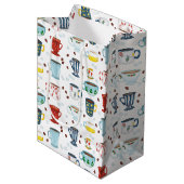 Kerstkoffie Cup van Gezellig Medium Cadeauzakje (Voorkant Gekanteld)