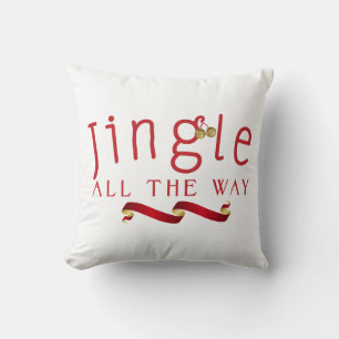 KERSTKOFFIE DE HELE WEG Kerst Streep Worp Kussen
