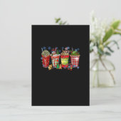 kerstkoffie Drink Merry Xmas koffee Lover Kaart (Staand voorkant)