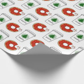 Kerstkoffie en donuts van de Kerstman Cadeaupapier (Hoek)