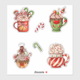 Kerstkoffie en gehakt crème in de Mok Cute Sticker