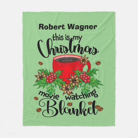 Kerstkoffie film met bijvoegnaam bekijken fleece deken (Voorkant)