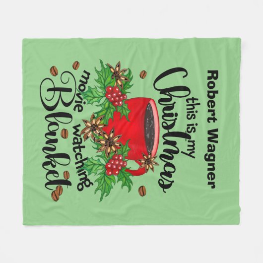 Kerstkoffie film met bijvoegnaam bekijken fleece deken (Voorkant (Horizontaal))