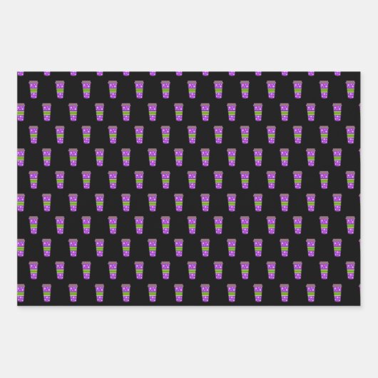 kerstkoffie inpakpapier vel (Voorkant 2)