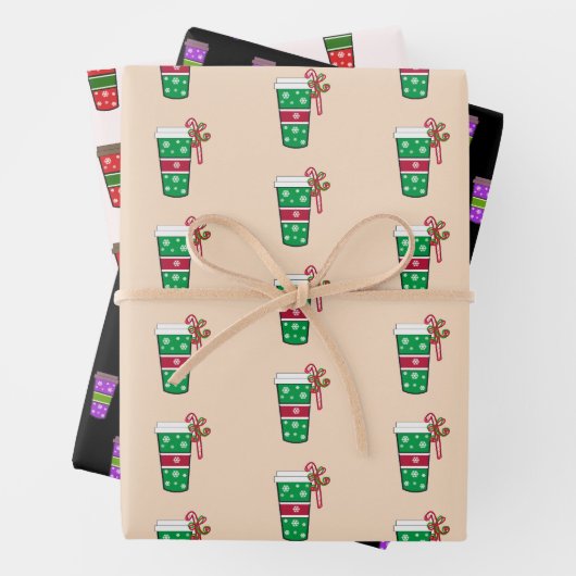 kerstkoffie inpakpapier vel (In situ)
