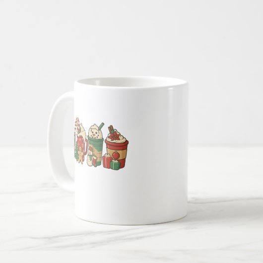 kerstkoffie koffiemok (Voorkant links)