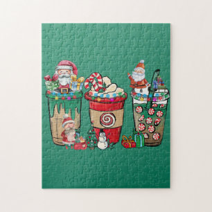 Kerstkoffie Latte Cozy Winter Santa Kerstmis Coff Legpuzzel