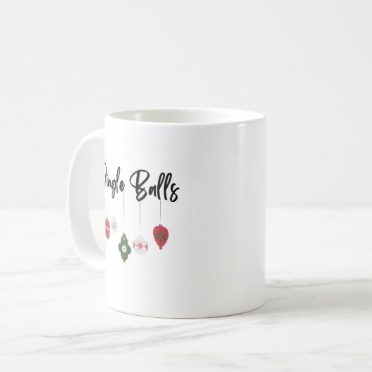 Kerstkoffie Mok - Jingle Balls (Voorkant links)