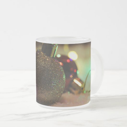 kerstkoffie-mok matglas koffiemok (Voorkant rechts)