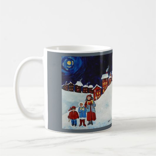 Kerstkoffie-Mok met kerstcadeau Koffiemok (Links)