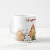 Kerstkoffie Mok met peperkoek huis (Voorkant links)