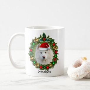 Kerstkoffie-mok met Samoyed Koffiemok