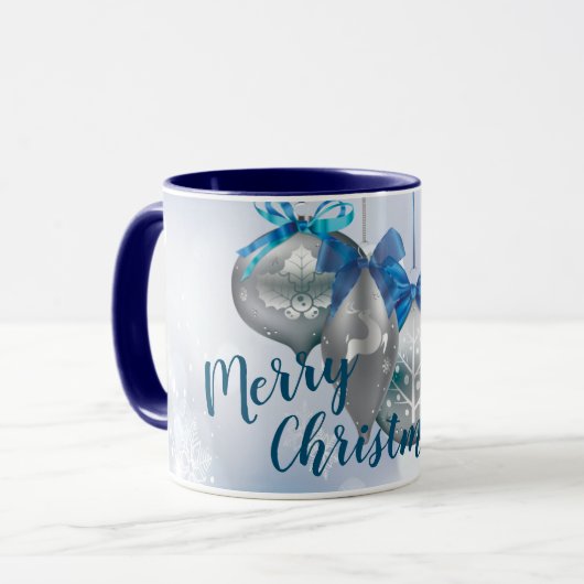 Kerstkoffie Mok Ornaments Winter Snowflake Sn (Voorkant links)