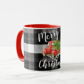 Kerstkoffie Mok Red XMAS Truck Pset (Voorkant links)