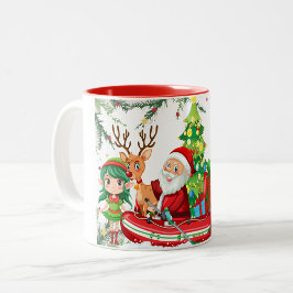 kerstkoffie-Mok Tweekleurige Koffiemok