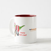 kerstkoffie-Mok van Design Tweekleurige Koffiemok (Voorkant links)