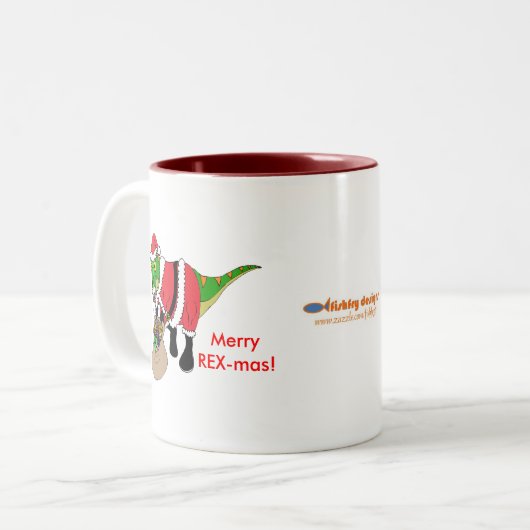 kerstkoffie-Mok van Design Tweekleurige Koffiemok (Voorkant links)