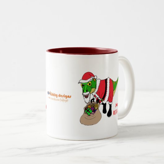 kerstkoffie-Mok van Design Tweekleurige Koffiemok (Voorkant rechts)