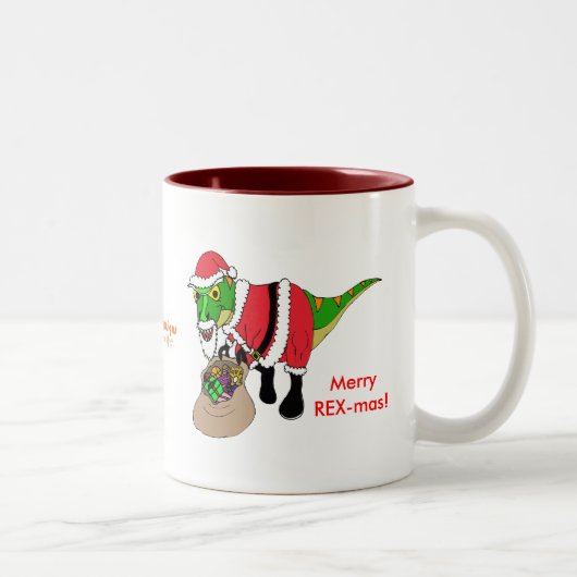 kerstkoffie-Mok van Design Tweekleurige Koffiemok (Rechts)