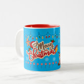 Kerstkoffie Mok - Vrolijk kerstfeest - Feestdagen (Voorkant links)