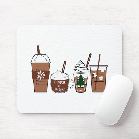 kerstkoffie muismat (Met muis)