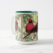 Kerstkoffie of thee tweekleurige koffiemok (Voorkant links)