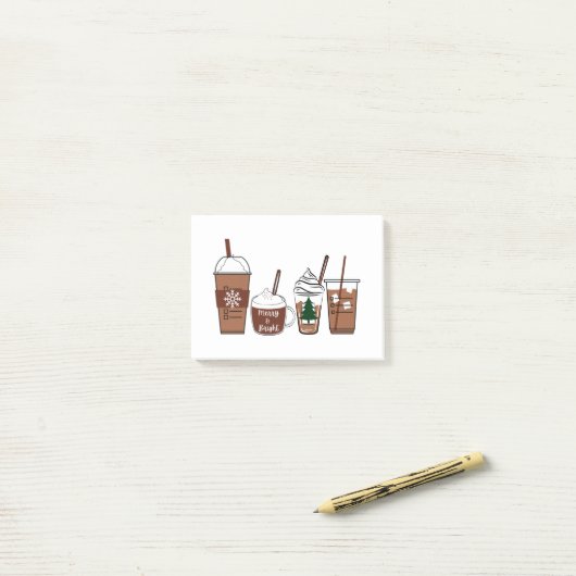 kerstkoffie post-it® notes (Op bureau)