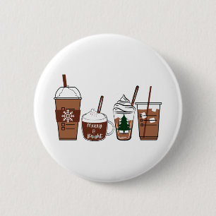 kerstkoffie ronde button 5,7 cm