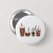 kerstkoffie ronde button 5,7 cm (Voorkant /achterkant)