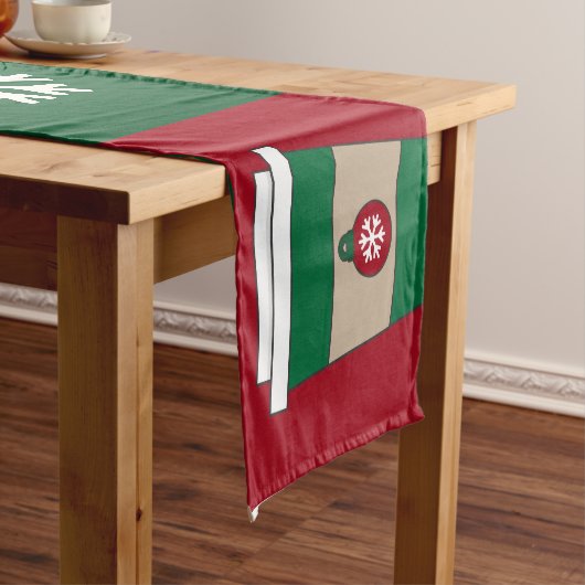 Kerstkoffie Sneeuwvlokken Korte Tafelloper (Voorbeeld)